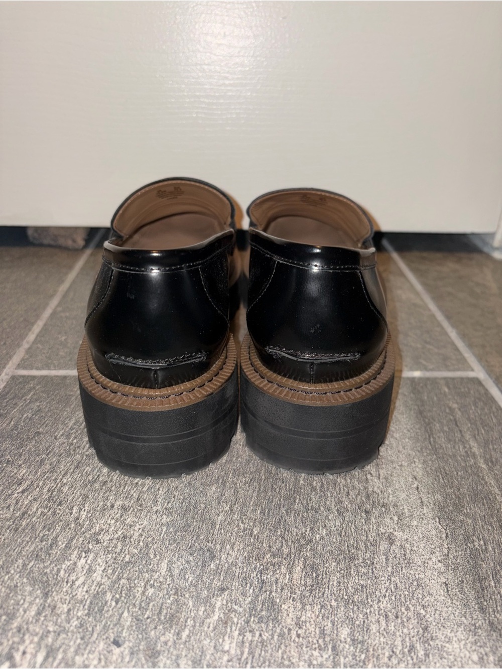 Sam Edelman Lea Platform Black Patent Leather Loafers, 10 NWOB - Picture 6 of 7